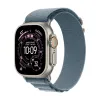 Apple Watch Series Ultra 3 49mm Natural Titanium Case with Light Blue Alpine Loop S
